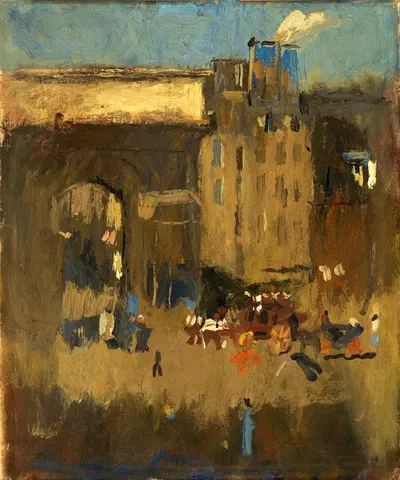 Porte St. Martin et Enterrement by Frank Edwin Scott — digital art print download