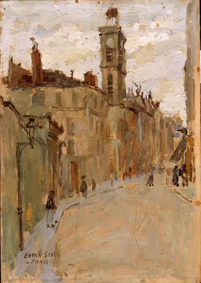 Street in the Latin Quarter by Frank Edwin Scott — digital art print download