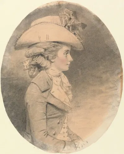Mrs. Ives of Catton by Джон Даунман, 1780 — digital art print download