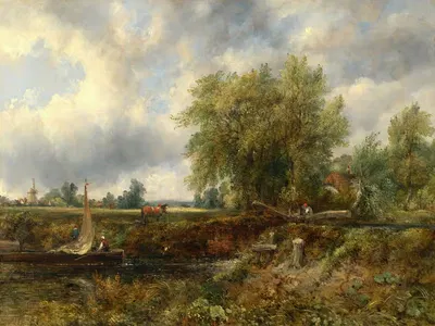 A Lock on the Stour by Frederick Waters Watts — digital art print download
