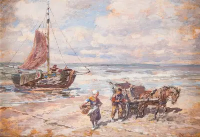 Рыбак на пляже by Грегор фон Бохман, 1926 — digital art print download