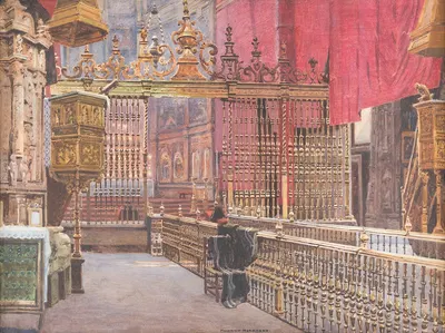 Interior Of The Cathedral Of Ávila (Spain). by Heinrich Hermanns — digital art print download