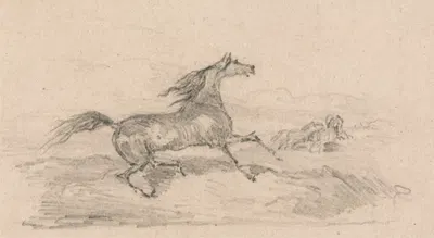 Study of a Startled Horse by Джон Фредерик Тейлер — digital art print download