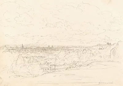 Distant View of Greenwich by Джон Гловер — digital art print download