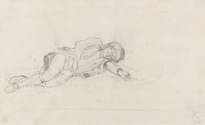 Man Sleeping Outdoors by Джон Гловер — digital art print download