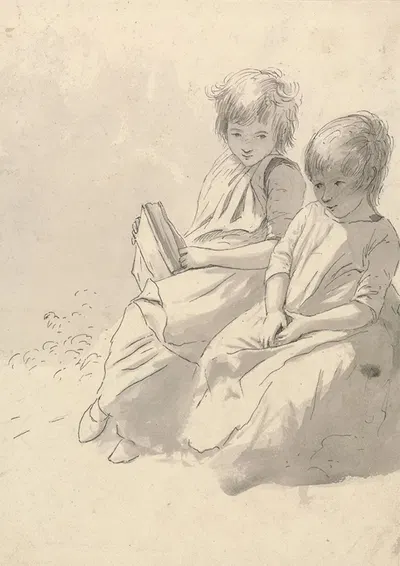 Two Little Girls by John Glover — digital art print download