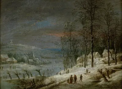 Winterlandschap by Lucas van Uden — digital art print download