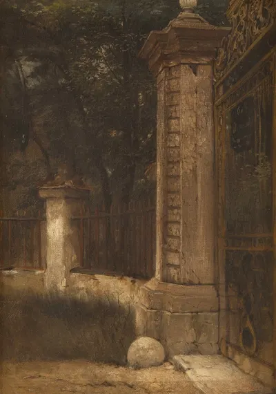 Entrance to the park by Ludwig Von Hagn, 1878 — digital art print download