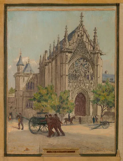 La Chapelle by Maurice Chabas, 1898 — digital art print download
