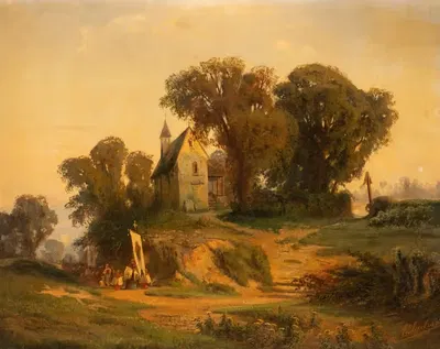 The high day procession by Michael Emil Sachs, 1857 — digital art print download
