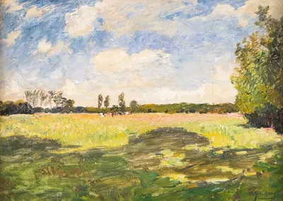 Summer landscape by August Jernberg — digital art print download