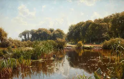 Отражение летних облаков by Педер Мёрк Мёнстед — digital art print download