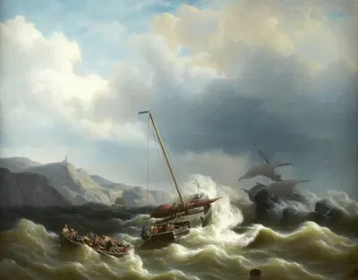 The Rescue Party by Petrus Johannes Schotel — digital art print download