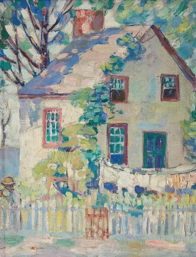 Дом в Ламбервилле by Сузетта Инлоэс Шульц Кист, 1918 — digital art print download