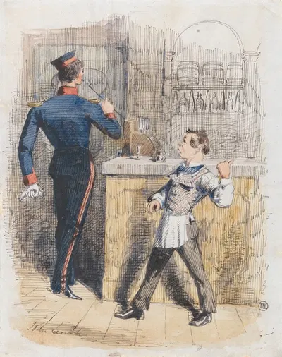 Pot Valiant; Scene in a Tap-Room by John Leech — digital art print download