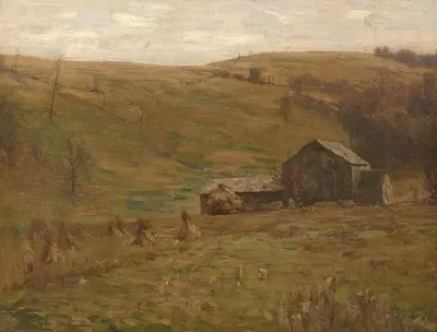 Холмистые пастбища by Уильям Лэнгсон Латроп, 1901 — digital art print download