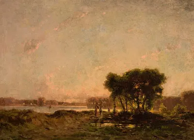 Пейзаж на закате by Александр Свешевский, 1880 — digital art print download