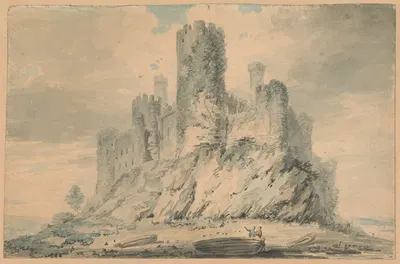 Conway Castle, Caernarvonshire by Edward Dayes — digital art print download