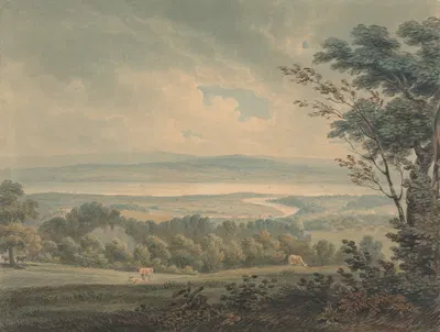 The Meeting of the Rivers Severn and Wye, near Chepstow by Edward Dayes, 1795 — digital art print download
