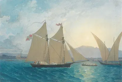 The Launch of 'La Sorciére' on the Lake of Geneva by Francis Danby — digital art print download