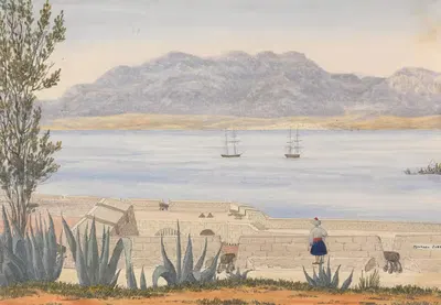 Альхесирас с Гибралтара by Джордж Лотиан Холл, 1843 — digital art print download
