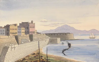 Королевский бастион, отель Клуб Хаус, Гибралтар by Джордж Лотиан Холл, 1844 — digital art print download