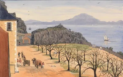 Горы Африки, из госпиталя в Гибралтаре by Джордж Лотиан Холл, 1844 — digital art print download