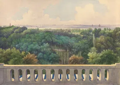 Boschbeek & Groenendaal; View from Turret towards Alsmeer and Haarlemmesmeer by Gerrit Jan Schouten — digital art print…