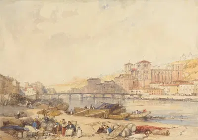 Lyons from Quayside on the Rhone by James Duffield Harding — digital art print download