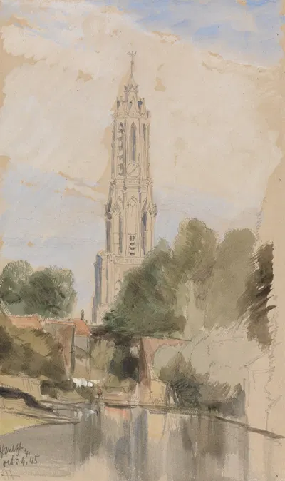 Delft by James Holland, 1845 — digital art print download