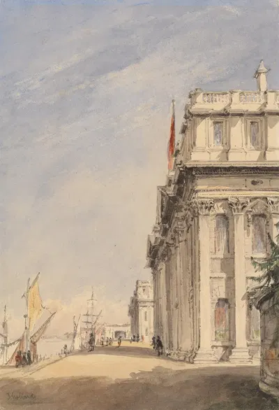 The Facade of the Royal Naval College, Greenwich by James Holland — digital art print download