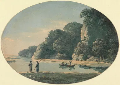 Река с рыбаками by Джон Гловер, 1792 — digital art print download
