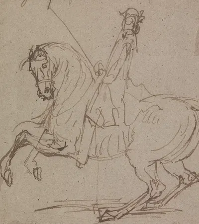 'The Gallop with Left Leg;'Engraved as Plate 15 in 'Twenty Five Actions of the Manage Horse…' by Джон Вандербанк, 1729 —…