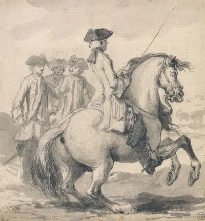 'The Manege-Gallop with the right leg' engraved as plate 14 in 'Twenty Five Actions of the Manage Horse…' by Джон…