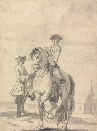 The Passage to the Right Aided by the Rider's Rod & the Master Holding the Alonge; Engraved as plate 10 in Twenty Five…