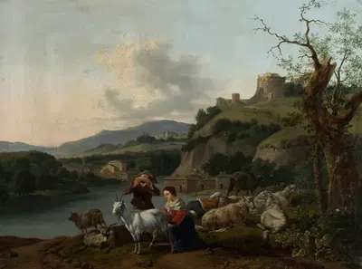 Pastoral scene by Kazimierz Żwan — digital art print download