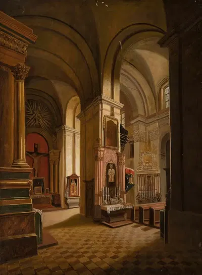 Интерьер церкви by Марцин Залеский, 1829 — digital art print download