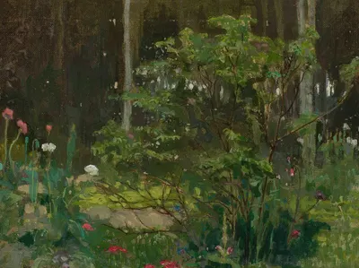 Лесной пейзаж by Пётр Гиполит Краснодембский, 1913 — digital art print download