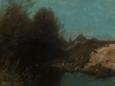 Пейзаж с коттеджем by Роман Казимир Кохановский — digital art print download