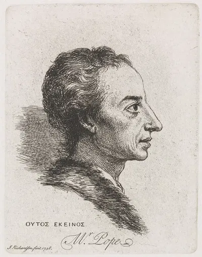 Alexander Pope, Profile by Jonathan Richardson the Elder, 1738 — digital art print download