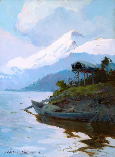Iliamna, Across Cook Inlet by Sydney Mortimer Laurence — digital art print download