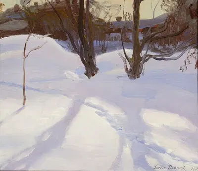 Зимний пейзаж by Теодор Зиомек, 1903 — digital art print download