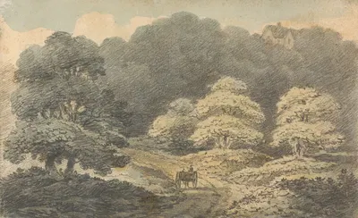 Landscape Scene with Horse and Cart near Tunbridge Wells by Thomas Bradshaw — digital art print download