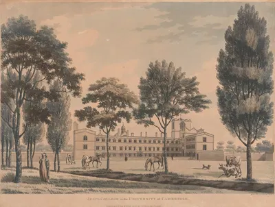 Cambridge University; Jesus College by Thomas Malton the Younger, 1799 — digital art print download
