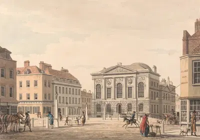 The Sessions House, Junction of Farringdon and Clerkenwell Roads by Thomas Malton the Younger — digital art print download