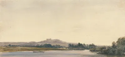Mont-Valérien from Bois de Boulogne by William Callow, 1834 — digital art print download