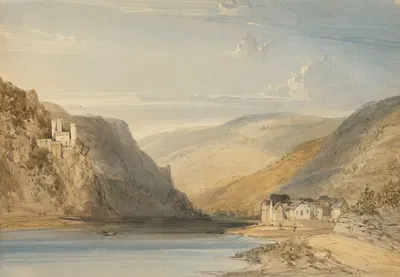 The Rhine at Assmannshausen by William Callow, 1863 — digital art print download