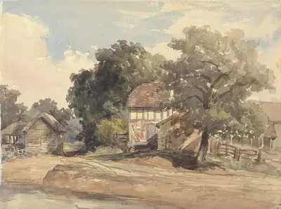 Farm Buildings by William James Müller — digital art print download