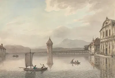 Вид на Люцерн by Уильям Парс, 1775 — digital art print download
