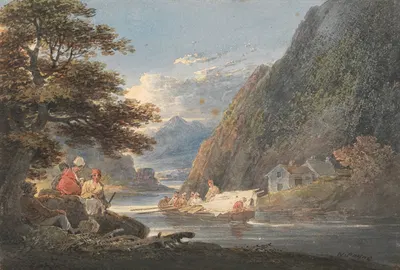 На реке Тиви, недалеко от Кардигана, Уэльс by Уильям Пейн, 1826 — digital art print download